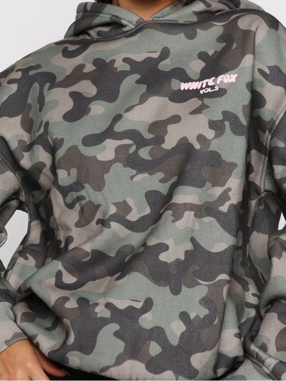 White Fox Boutique Green Camo Hoodie